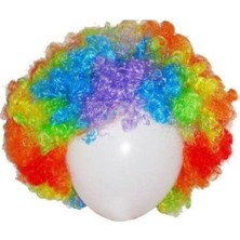 Cakes&Party 1 Adet Renkli Palyaço Saçı Peruk Ucuz Animasyon Parti Süsleri