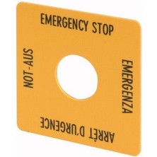 Eaton 216484 Buton Aksesuarı: Etiket 50X50MM (Acil Durdurma Butonu Için)