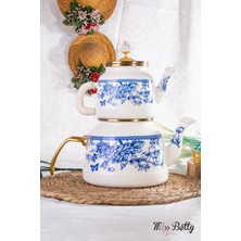 Miss Betty Blue Life Emaye Çaydanlık