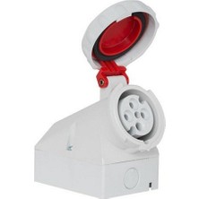 Mete Enerji T1137V 4 x 16A. IP67 Duvar Prizi Eğik Gövdeli Vidalı Bağ.
