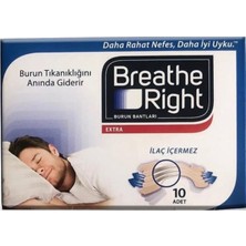 Breathe Right Extra Burun Bantları Yeni 10'lu Ambalajında x 9 Kutu (90 Adet) Breathe Rihgt