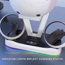 Winvik Ps Vr2 Şarj Istasyonu Manyetik Şarj Taban Ps Vr2 Stand Depolama Rafı Rgb Renk Işığı (Yurt Dışından)