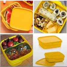 Tupperware Bölmeli Beslenme Kabı 550 ml Sarı