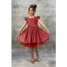 Riccotarz Kız Çocuk Parıldayan Nar Çiçeği Elbise