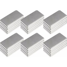 Hdg Dikdörtgen Güçlü Neodyum Mıknatıs - Neodyum Magnet - 20X10X2 mm -Adet Seçenekli