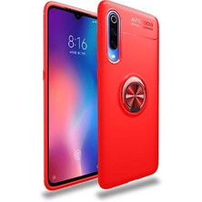 Ankacep Xiaomi Mi A3 Kılıf Ravel Yüzüklü Standlı Silikon Kapak-Ankacep