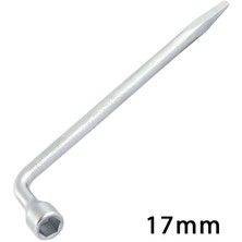 Oto Aksesuarcım L Pipo Tip Tek Kol Çelik Bijon Anahtarı 17 MM
