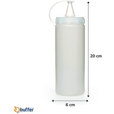 Buffer® Şeffaf Kapaklı Sızdırmaz Yağlık Sosluk Şişesi Plastik Yağdanlık 400 Ml. AP-9028