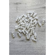 Royaleks Geçmeli Sistem 75 Adet Tül ve Perde Düğmesi Sağlam Korniş Halkası