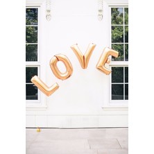 Pekshop Büyük Love Folyo Balon Paketi - Altın