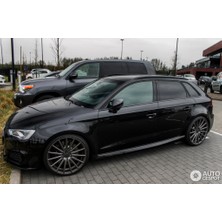 Gcotomotiv Audi A3 8V Yan Marşpiyel Seti Rs3 Plastik Boyasız 2013-2020