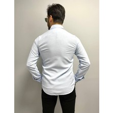 Çukur Giyim Yazlık Uzun Kol Slim Fit Erkek Gömlek