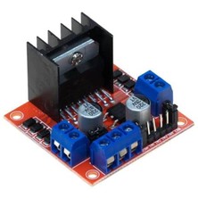 L298N Voltaj Regulatörlü Çift Motor Sürücü Kartı (Kırmızı Pcb)