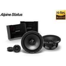 Alpine HDZ-65CS Alpine Status Yüksek Çözünürlüklü 6-1 / 2" (16,5 Cm) 2 Slim Fit Komponent Hoparlör Seti