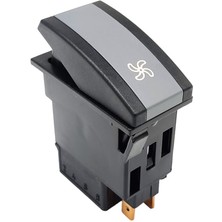 Allestock Otokar Doruk Otobüs Klima Fan Anahtar Düğme Rocker Switch 6 Pin (Off-On-On) - Ampullü 24V