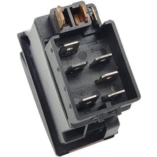 Allestock Otokar Sultan Dörtlü Sinyal Flaşör Anahtar Düğme Rocker Switch 6 Pin - Ampullü 24V