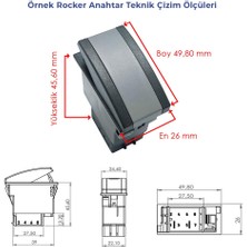 Allestock Otokar Sultan Dörtlü Sinyal Flaşör Anahtar Düğme Rocker Switch 6 Pin - Ampullü 24V