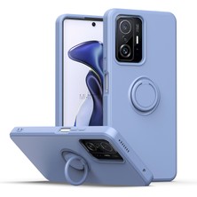 Eabhulie Xiaomi 11T / Xiaomi 11T Pro Için Ince Silikon Yüzük Stand Telefon Kılıfı - Lavender (Yurt Dışından)