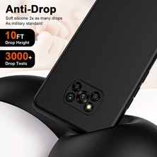 Eabhulie Xiaomi Poco X3 Nfc / X3 Pro Için Ince Likit Silikon Yumuşak Telefon Kılıfı - Siyah (Yurt Dışından)