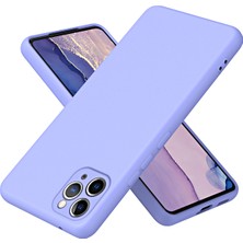 Eabhulie iPhone 11 Pro Max Için Ince Likit Silikon Yumuşak Telefon Kılıfı - Mor (Yurt Dışından)