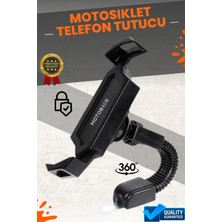 Motobros Mafsallı Otomatik Kilitli Motosiklet Telefon Tutucu (Titreme Yapmaz)