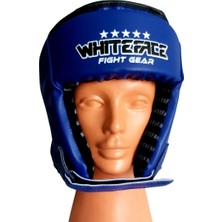 Whiteface Muay Thai-Kickboks Kaskı Müsabaka (Mavi)