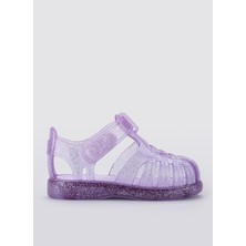 Igor Lila Bebek Sandalet Kadınlar İçin Parlak Glitter Detaylı Hafif Ve Rahat