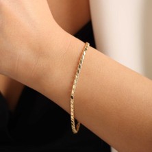 Sembol Gold Pullu Altın Bileklik 3mm