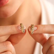 Sembol Gold Altın Halka Küpe 1.5 cm Badem Form