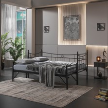 Unimet Daily Yavrulu Karyola Daybed Tek-Çift Kişilik Karyola+Yatak Seti Siyah