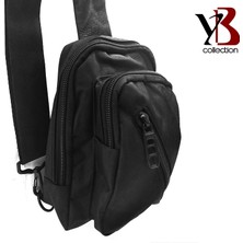 Yb Collection Unisex 3 Gözlü Kumaş Çapraz Askılı Göğüs Omuz ve Sırt Çantası - AL3621