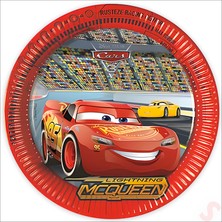Süsle Bebek ve Parti Cars 3, Karton Tabak - 23CM x 8 Adet