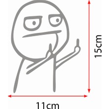 Mıgnatıs 15 x 11 cm Çöp Adam Oto Sticker Araba Cam Sticker Siyah