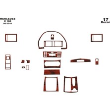 meriç cockpit design Meriç® Mercedes C180 Ön Torpido Kaplama 17 Parça 2006-2011
