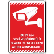 İsg Tabelam 25x35cm/kompozit/Bu Ev Kapalı Devre Kamera Sistemi Ile Izlenmektedir