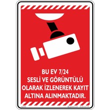 İsg Tabelam 25x35cm/kompozit/Bu Ev Kapalı Devre Kamera Sistemi Ile Izlenmektedir