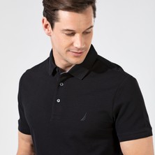 Nautica Erkek Siyah Slim Fit Kısa Kollu Polo Yaka T-Shirt K35052T.0TB