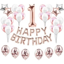 Çıtı Pıtı Store Rose Gold 1 Yaş Balon Set