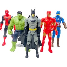 EC Shop Tmtoysandmore Işıklı Avengers Figürleri 5 Li Set 17 cm Batman Hulk Iron Captan