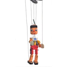 Gökçe Ahşap Pinokyo Ipli Kukla Oyuncak Küçük Boy 23 cm