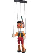 Gökçe Ahşap Pinokyo Ipli Kukla Oyuncak Küçük Boy 23 cm