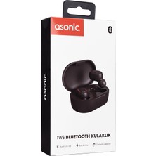 Asonic AS-TWS7S Siyah Mobil Telefon Uyumlu Bluetooth TWS Mikrofonlu Kulaklık