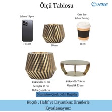 Evene Ahşap Ayaklı Beton Saksı Dekoratif 1 Adet Dişli Model