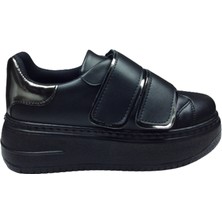 Ortopedikal Womenly Moda 2001 SIYAH Cırtlı Kadın Sneaker Spor Ayakkabı