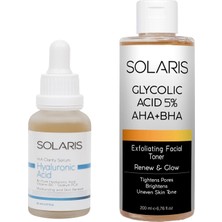 Solaris Hyaluronik Asit Serum Nemlendirici 30 ml (Hyaluronic AcidB5) Aha Bha Tonik 200 ml