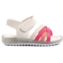 Ayakmod Arz 9000-B Beyaz-Fuşya-Pembe Bebek Sandalet
