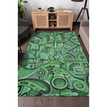 Homshtag Çalgıcı Dokuma Tabanlı Yıkanabilir Dekoratif Halı