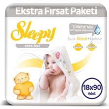 Sleepy Sensitive Islak Havlu 18x90'lı 1620 Yaprak