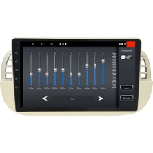 Fiat 500 Android 12 Kablosuz Carplay Navigasyon Multimedya Ekran Teyp - MY-0609W-