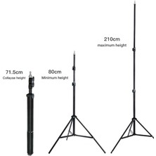 Jmary Mt-75 Tripod 3 Kademeli Yükseklik Ayarlı Katlanabilir Kompakt Tasarım 210 cm